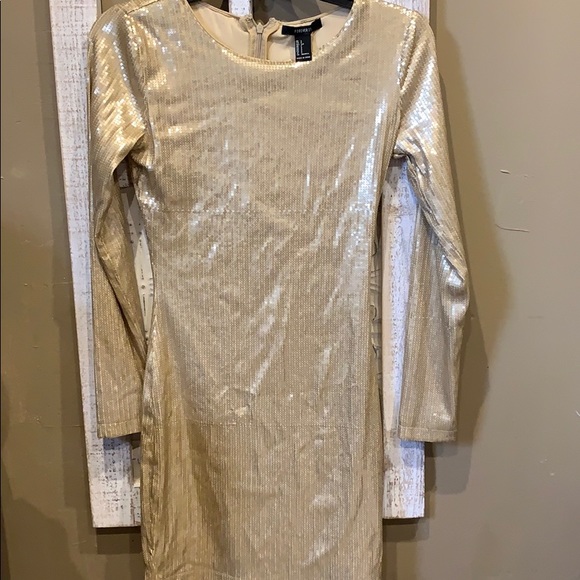 Gold sequence party mini dress - Picture 4 of 4